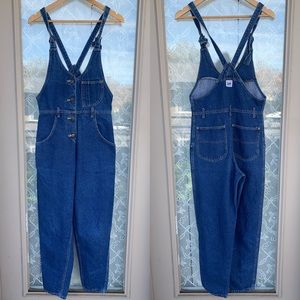 Rare Vintage LEE high waisted dark wash jean overalls